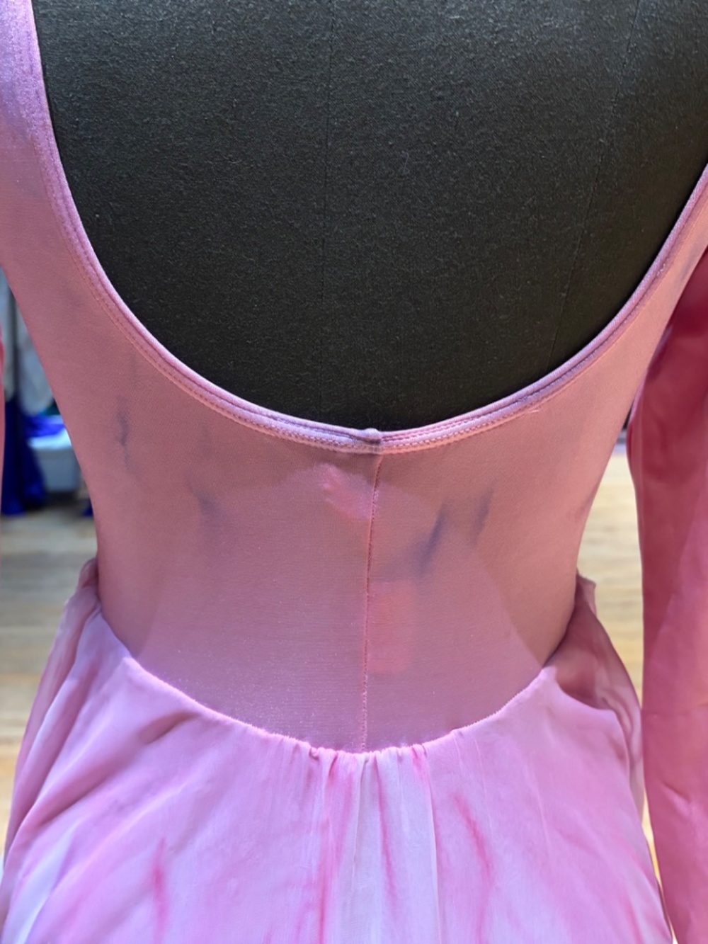 🌸 Joanne McMillan PINK Watercolor Dance Costume – Long Sleeve 🌸 - Picture 5 of 9